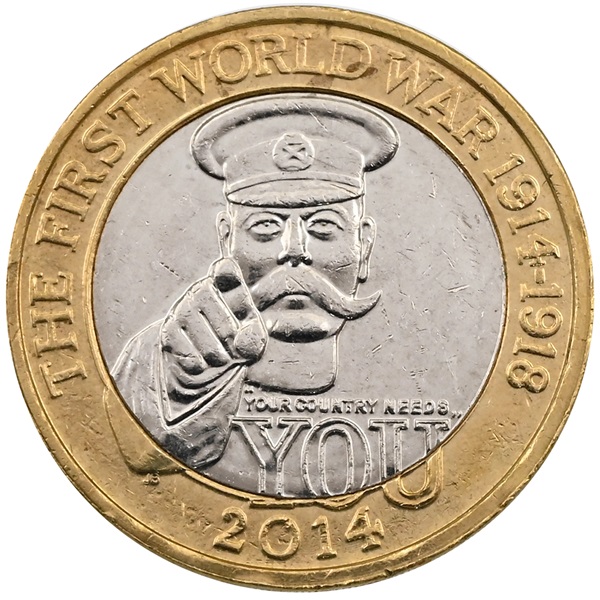 Close up of the front of the coin